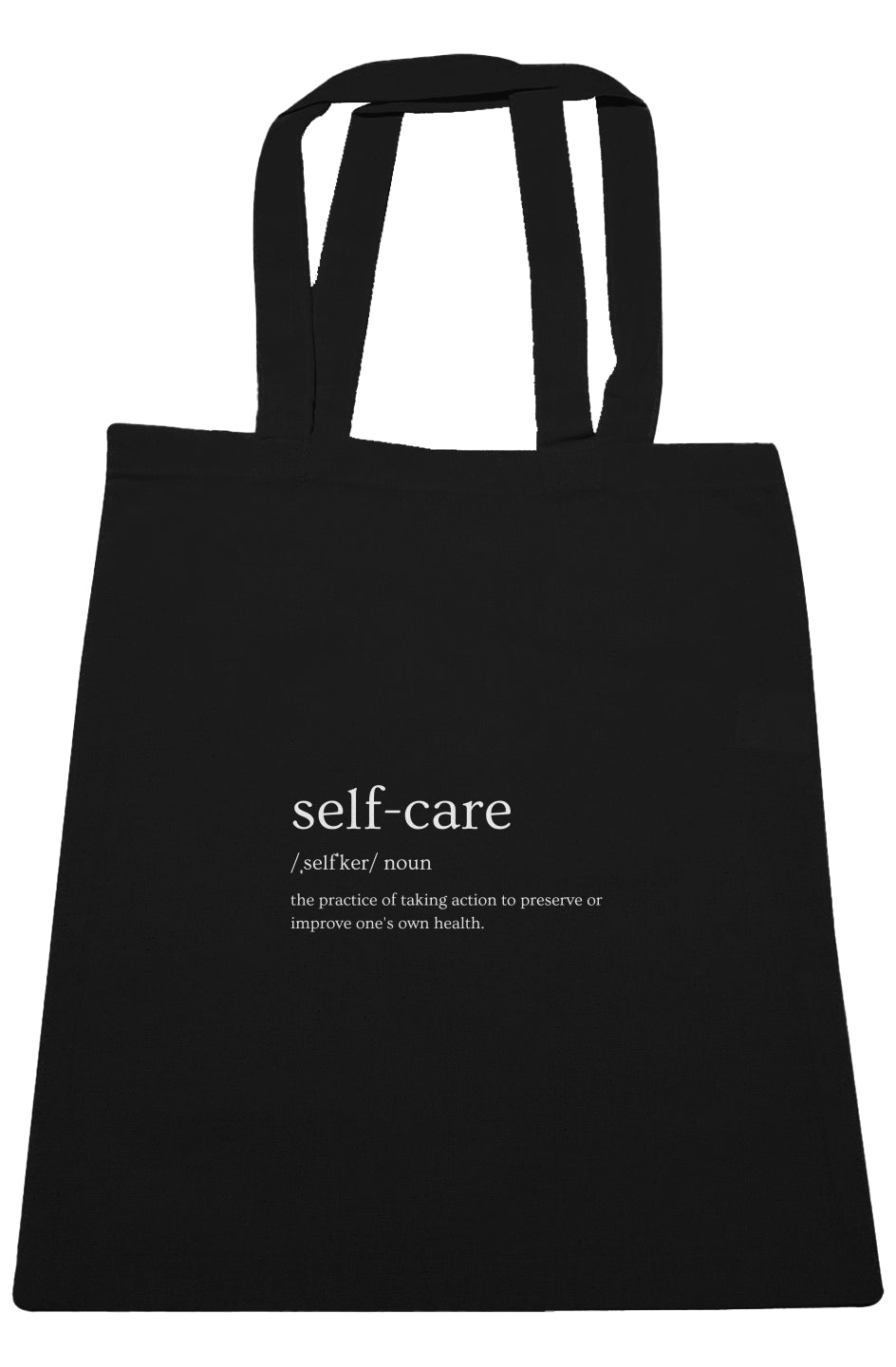 "Self-care" Large Canvas Tote