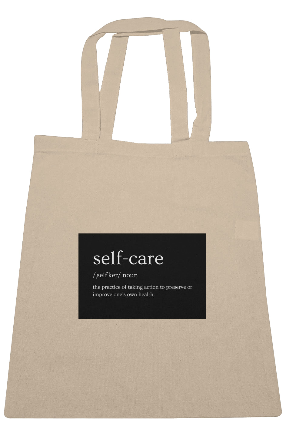 "Self-care" Large Canvas Tote